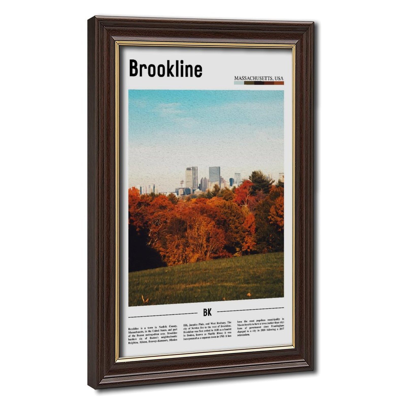 Wcyb Mokume Gane Frame Brookline Massachusetts The United States Of America Scenery Travel Prints Posters Canvas Deco Paintings Wall Art For Office Living Room Hangable Fram