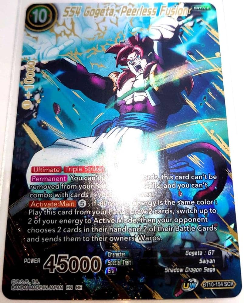 ドラゴンボール超 カードゲーム 英語版 BT10 SCR 超サイヤ人4ゴジータ Amazon.co.jp: 海外版ドラゴンボ ールカードゲーム 超サイヤ人4