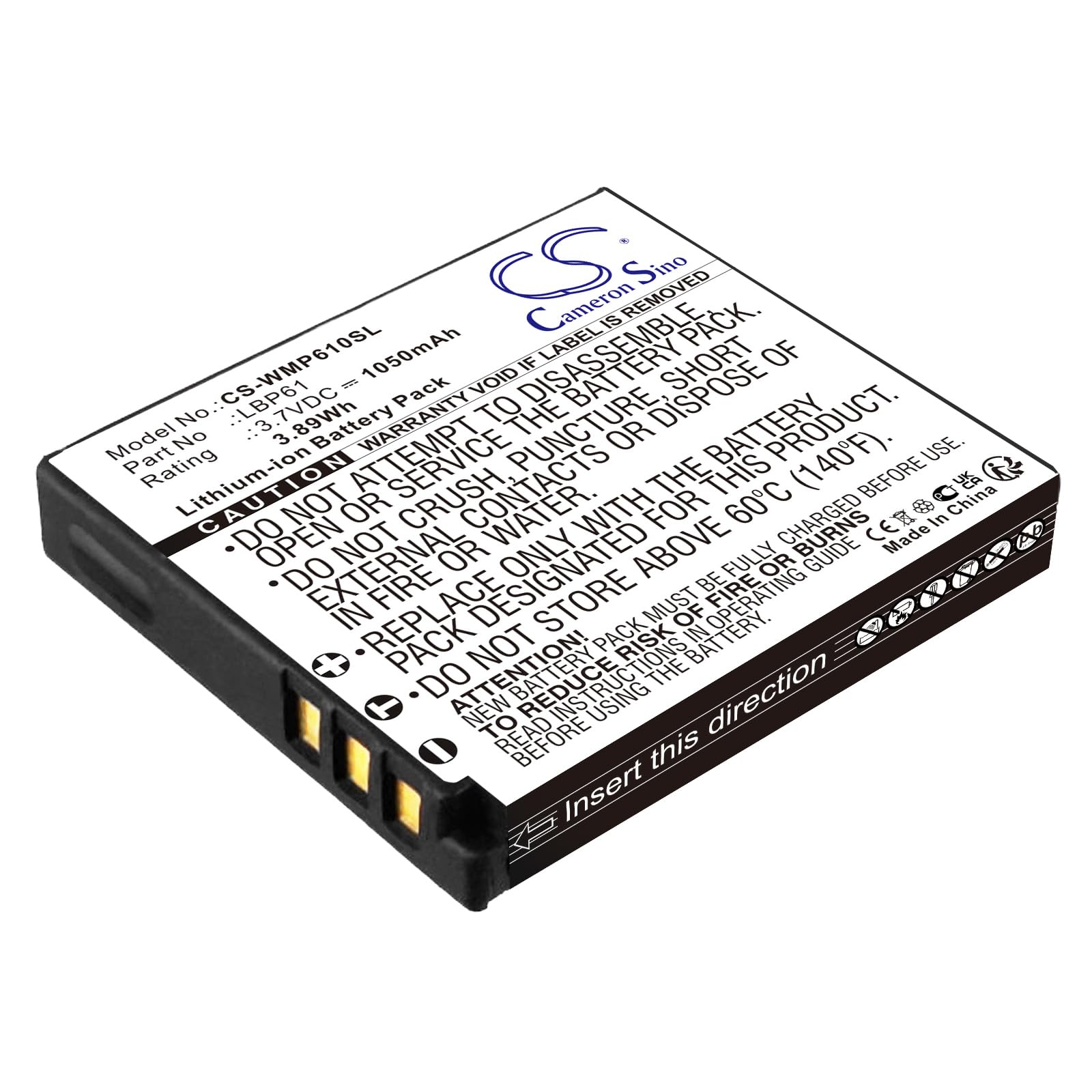 Tingen 1050mAh Battery Replacement for Wisycom MRP61 Transmitter LBP61 (3.7V)