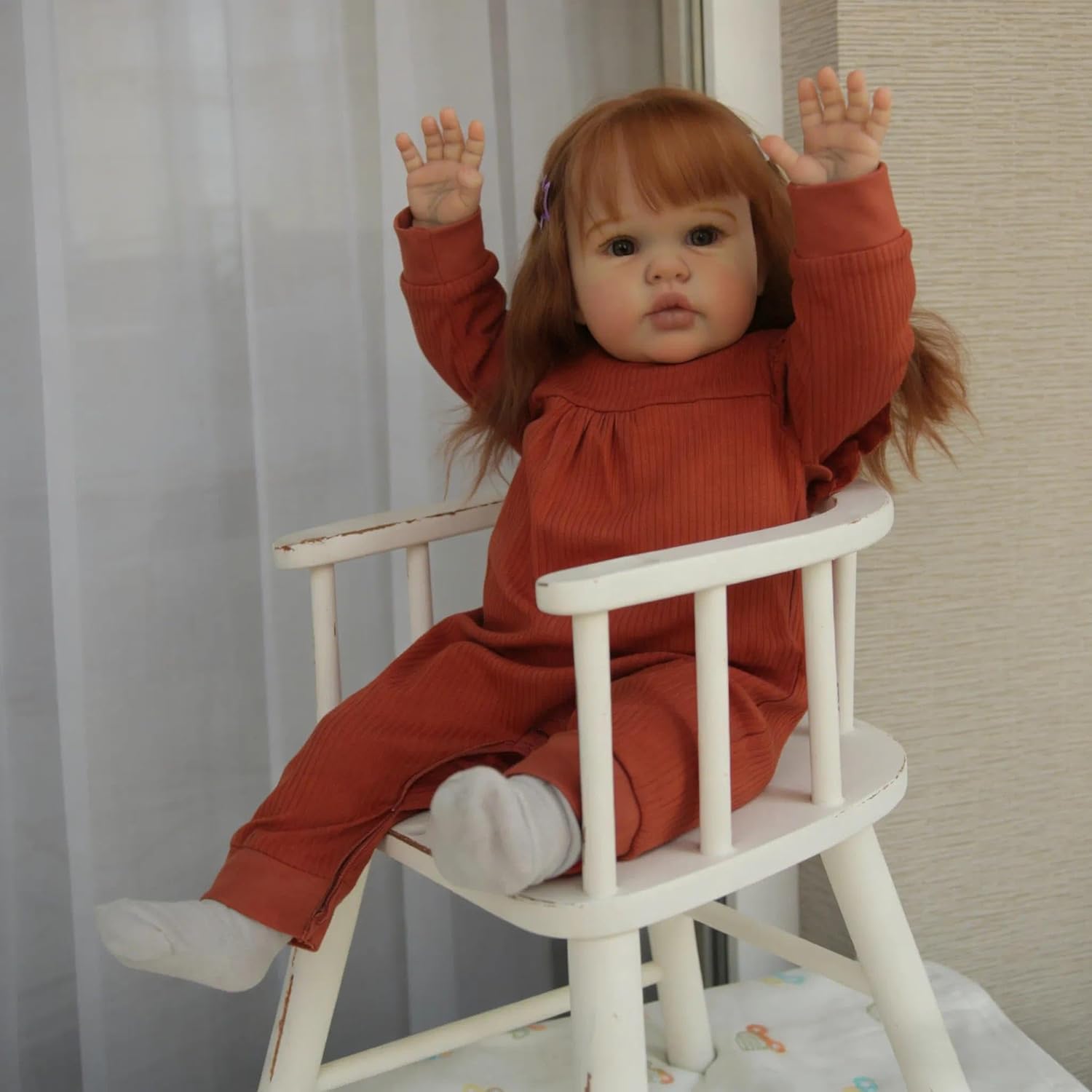 Anano Reborn Baby Dolls 24 Inch Lifelike Soft Body Babies,Realistic Reborn Doll Toddler Babies Dolls,Real Looking Baby Doll with Hair Handmade Real Life Newborn