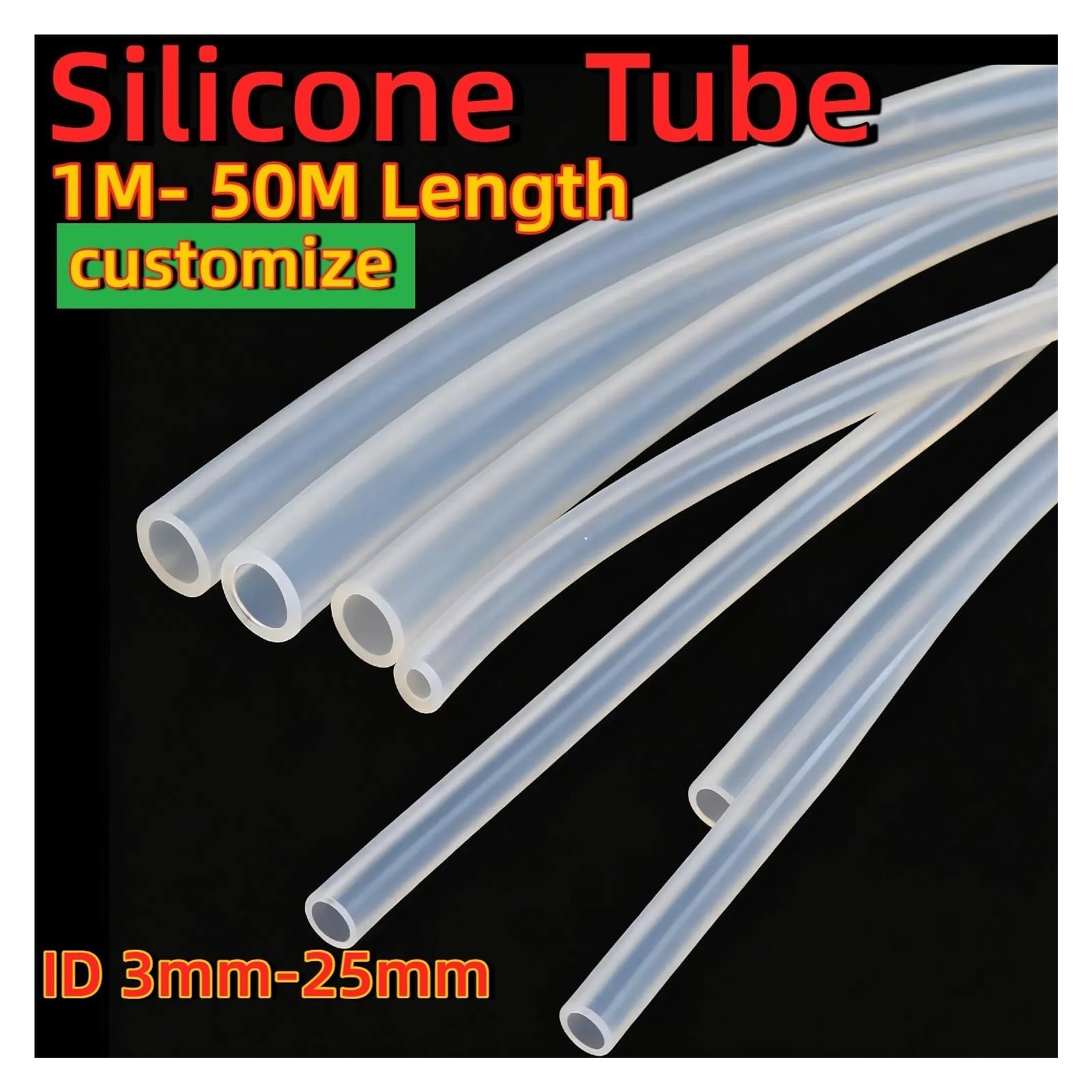 Manguera de tubo silicona Bomba peristáltica transparente for acuario, tubo de manguera caucho silicona personalizado exterior 2mm-30mm, diámetro suave y Flexible(15 Meter,ID 9mm X OD 12mm)