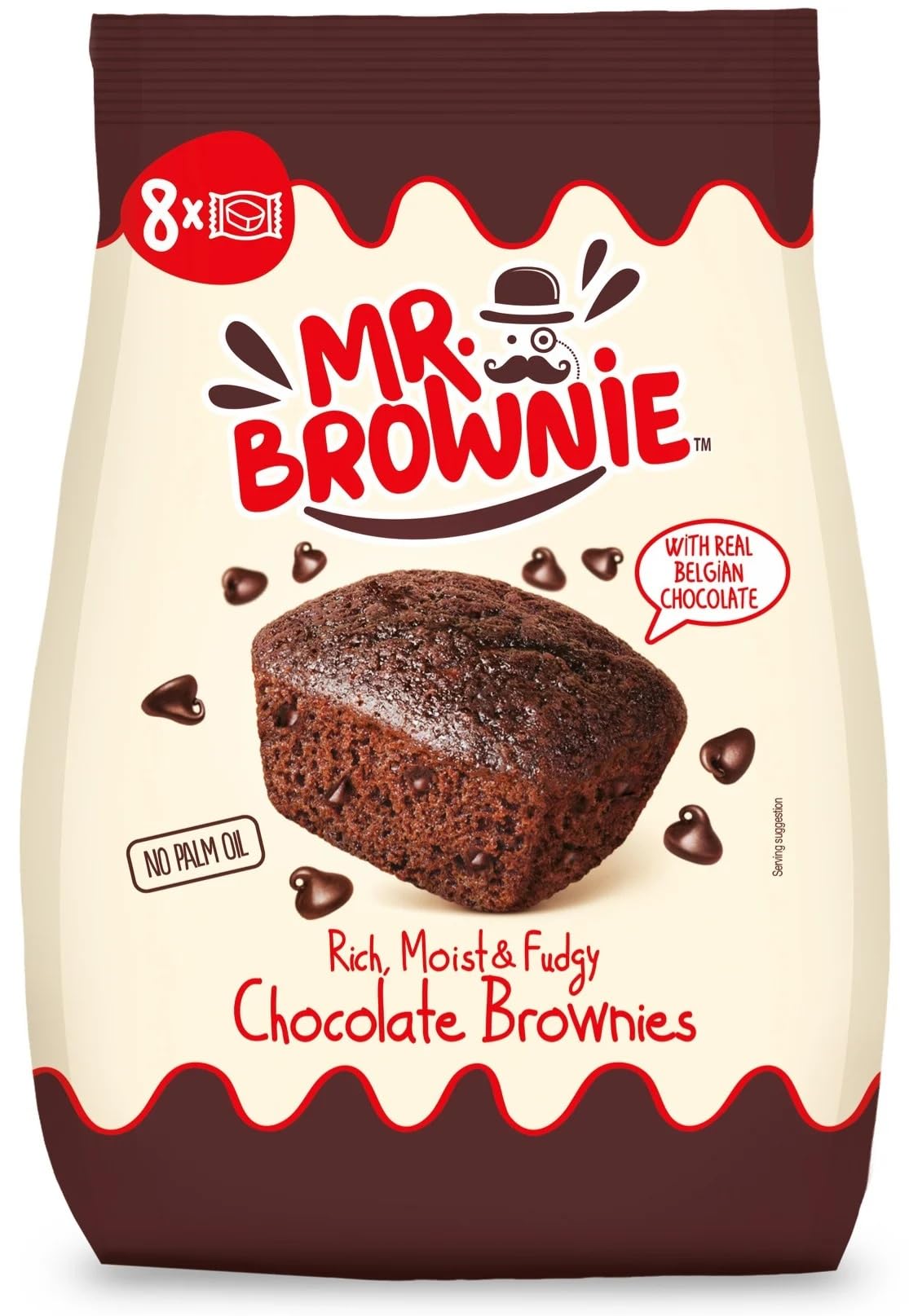 Mr. Brownie Chocolate Brownies 24 Stück – Saftiger Schokoladenkuchen – Soft Cake Snack – Einzeln verpackt – Vorratspack