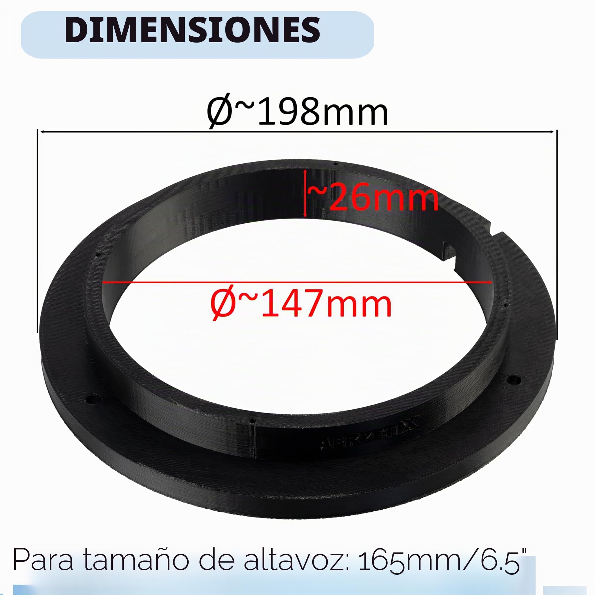 AERZETIX Kit de 2 adaptadores para Altavoces Ø165 mm Compatible con Ford Mondeo Mk4 (BA7) / Mercedes A-Class W169 / B-Class T245