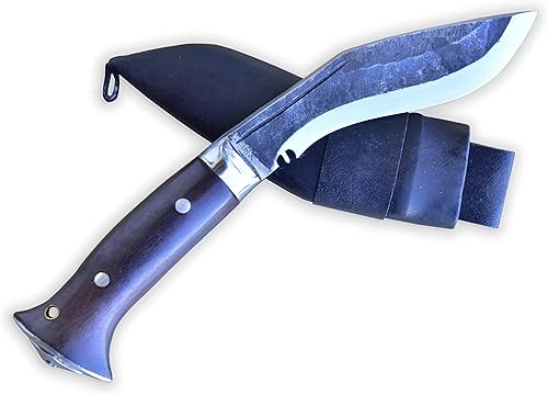 GK&CO. Kukri House KukriKhukuri genuino - Hoja negra de 5 pulgadas (sin óxido) Panawal Khukuri - Fábrica hecha a mano en Nepal.