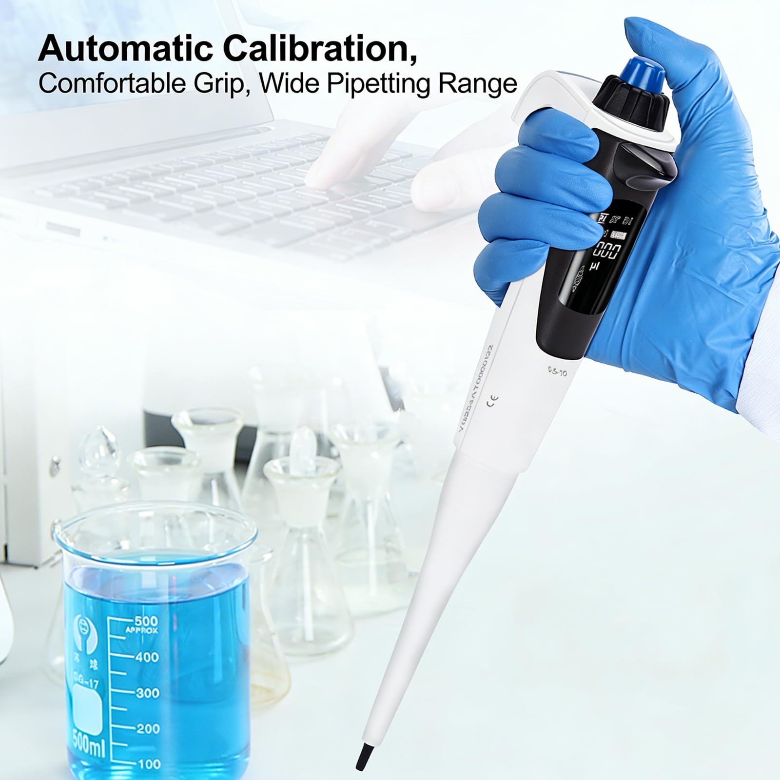 Esposizione chiara automatica di calibratura dei pipettatori digitali della pipetta elettrica per il laboratorio biochimico 0.5-10μL a 100-1000μL