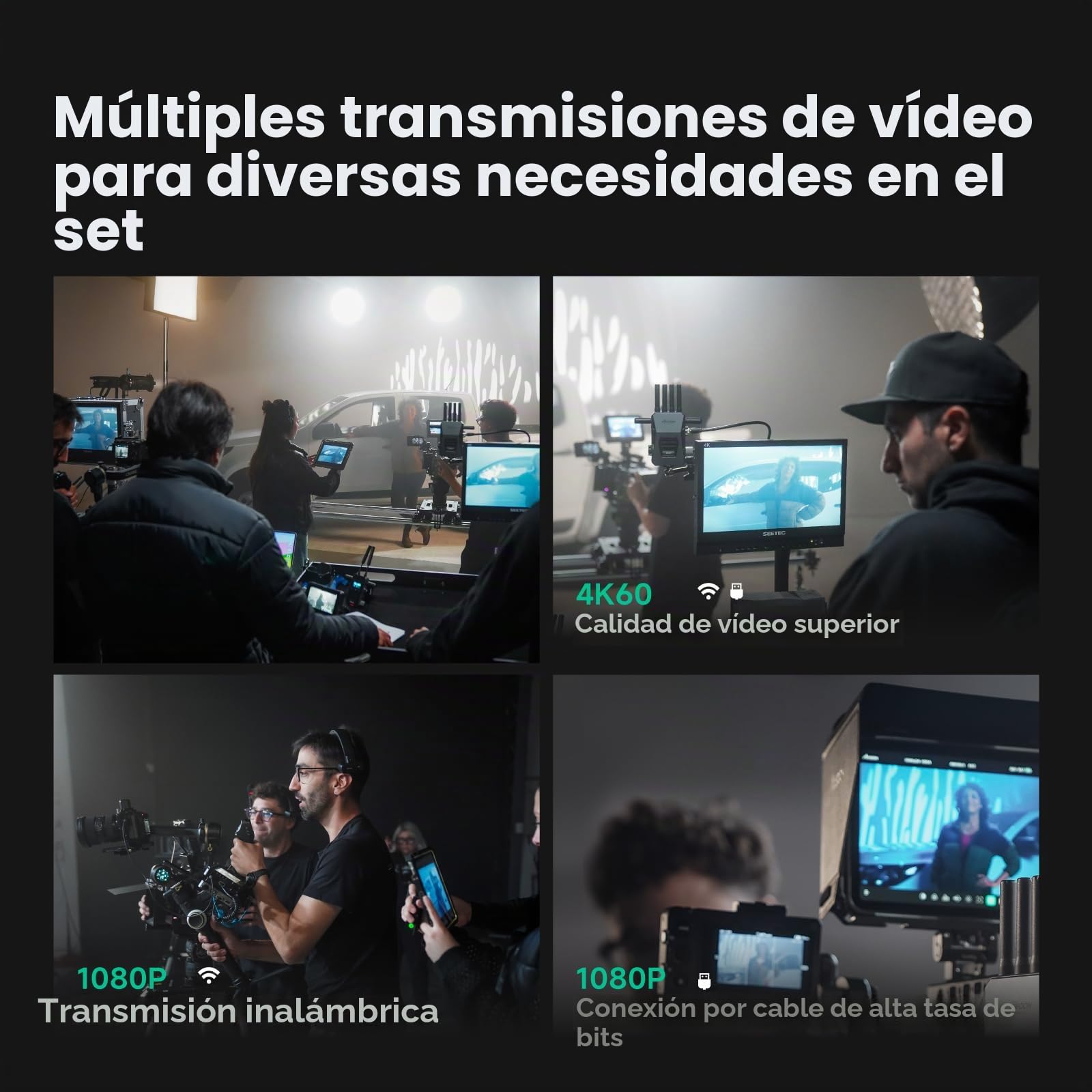 Transmisor CineView Master 4K - Transmisor de vídeo TX inalámbrico con HDMI y SDI
