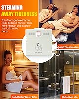 Vista 4 de CGOLDENWALL 6KW Luxury Self-draining Steam Generator Shower Sauna Bath Home Steam Bath Spa Generator with waterproof Control and Auto Drain 95-131℉