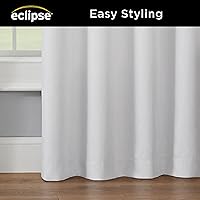 Vista 5 de Eclipse Cortina Extra Ancha con Ojales, Kendall Panel de Cortina para Puerta Corrediza de Patio, Cortinas con Textura Sólida de Aislamiento Térmico