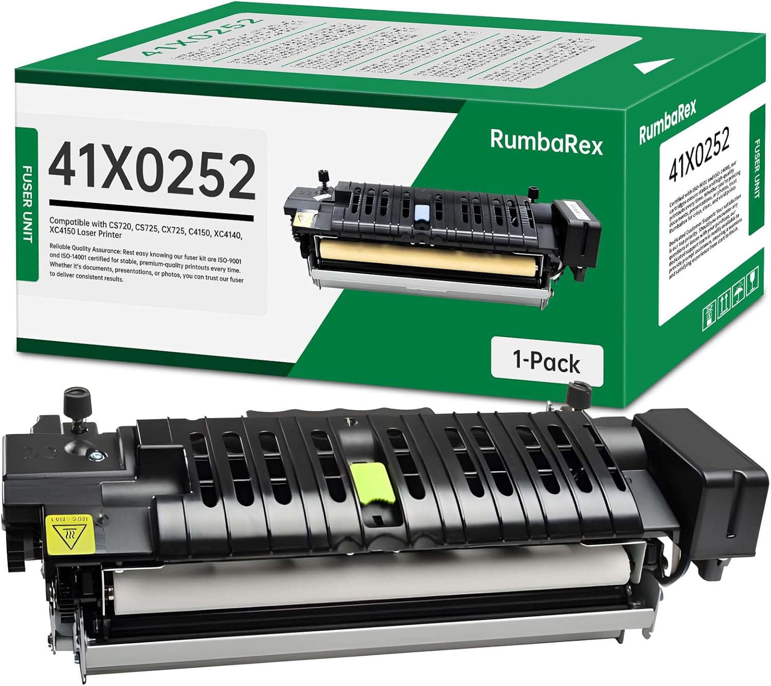 41X0252 Fuser Unit Replacement for Lexmark 41X0252 Fuser Unit CS720 CS725 CX725 C4150 XC4140 XC4150 Printer Fuser Kit 1-Pack, 110-120V, Type 00, 150000 Yield