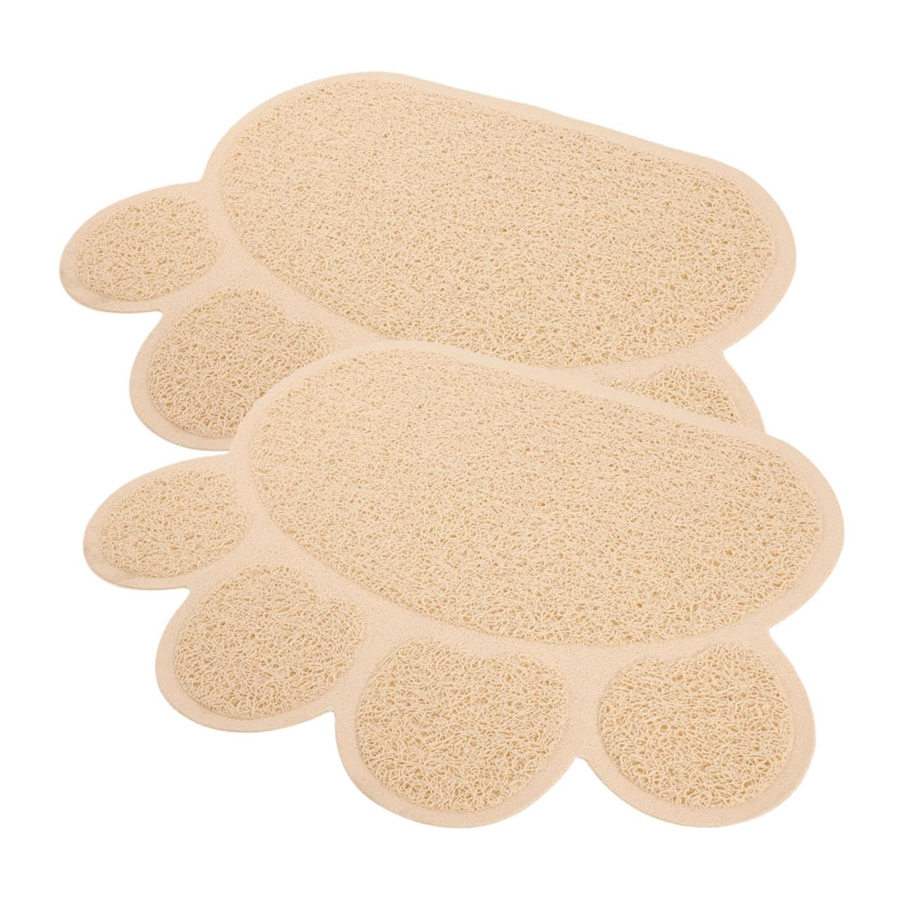 GALPADA 2 Stück pack Katzenstreumatten in Pfotenform Rutschfest Haustierfreundliches Material 45x60cm für Innenbereich und Futtermatte