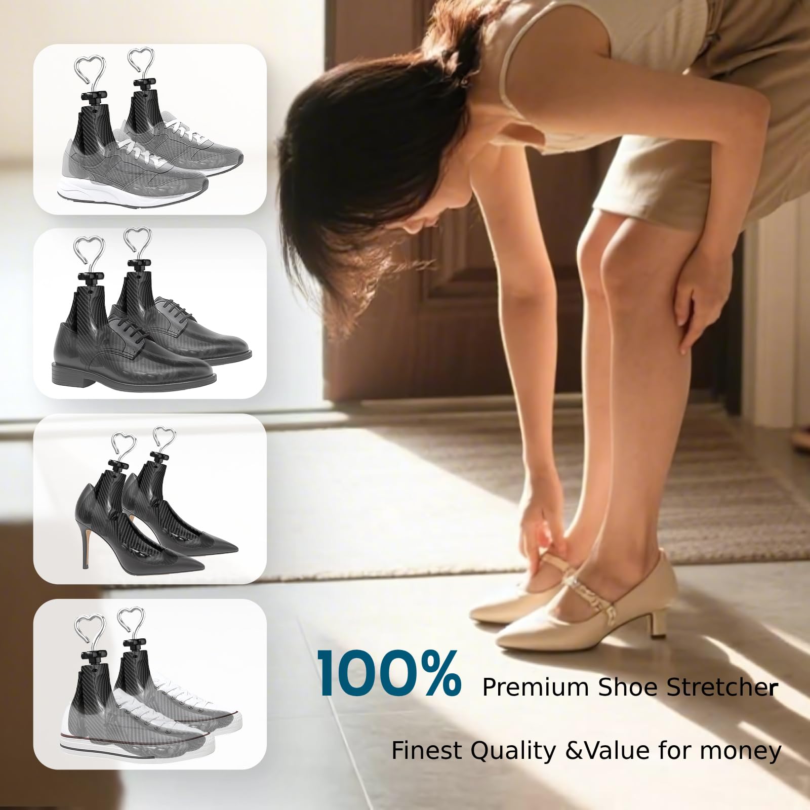 JJDPARTS Tendiscarpe Uomo Donna, Allarga Scarpe Uomo Donna, Tendi Scarpe Tendi Stivali Regolabile Lunghezza Larghezza (37-43)