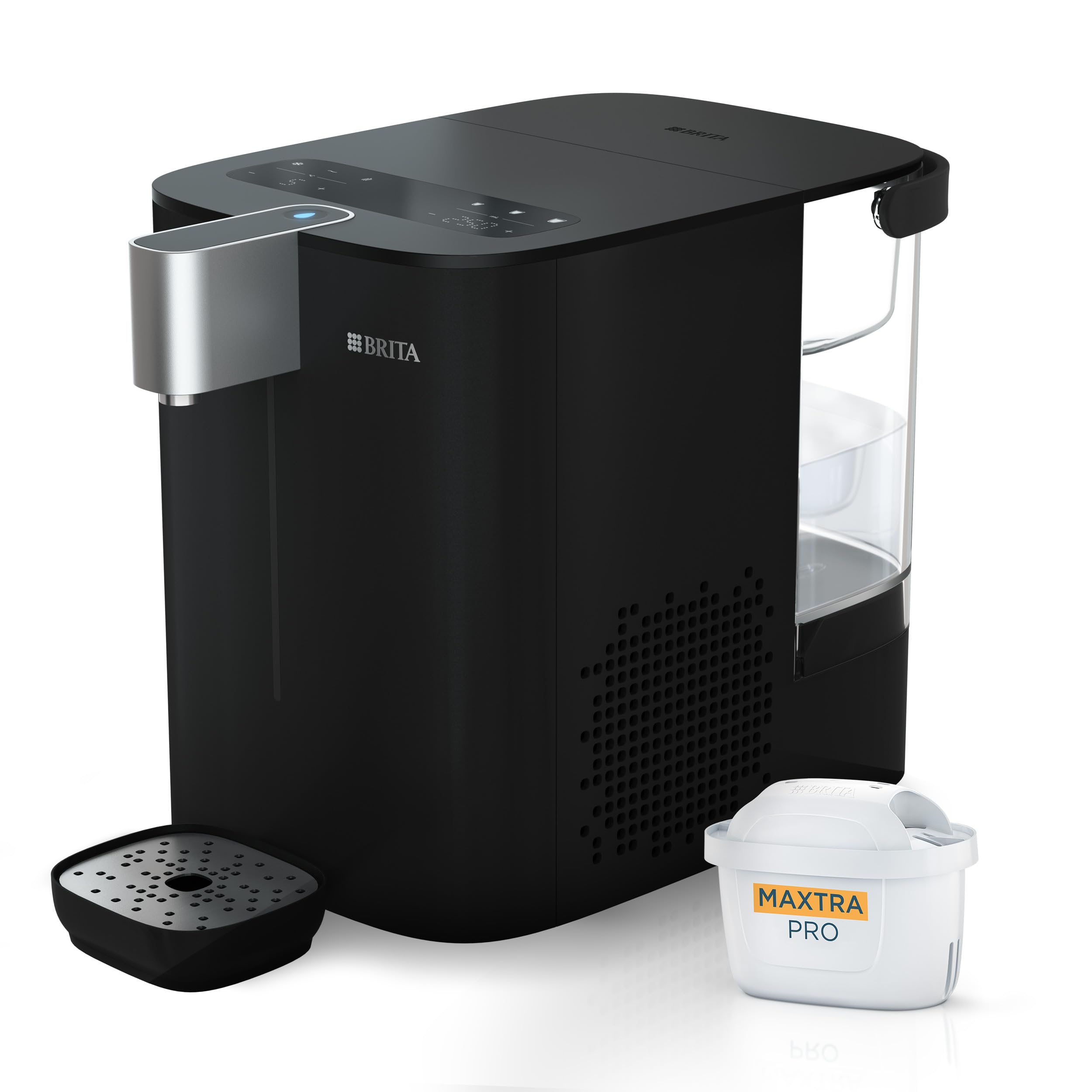 BRITA YOURCE Cool Wasserspender für zuhause (5,3l) – Heißwasserspender inkl. Wasser-Kühler und dreifacher UV‑C‑Technologie für bakterienfreies Wasser, MAXTRA PRO Wasserfilter, Temperatureinstellung