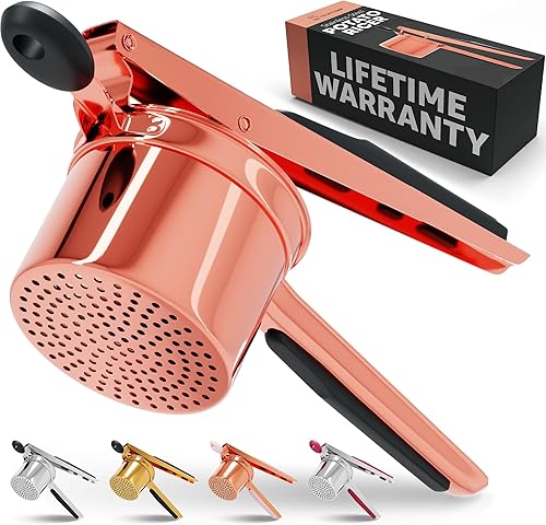 PriorityChef - Ricer de papas grande de 15 onzas, de acero inoxidable resistente, herramienta de cocina, prensa y puré para puré de papas perfecto,