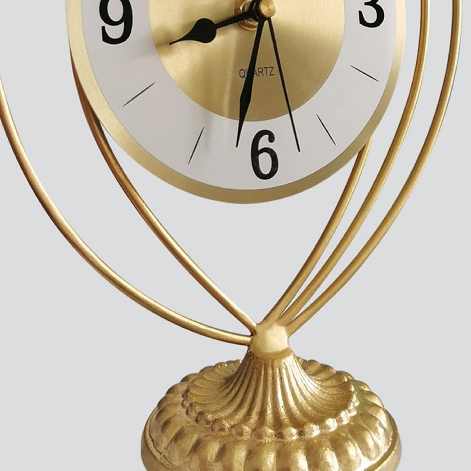 Mantel Clock Battery Operated, Modern Mantle Clocks with Silent Movement, Metal Table Clock Above Fireplace Mantel for Living Room Office Desk Shelf & Home Décor