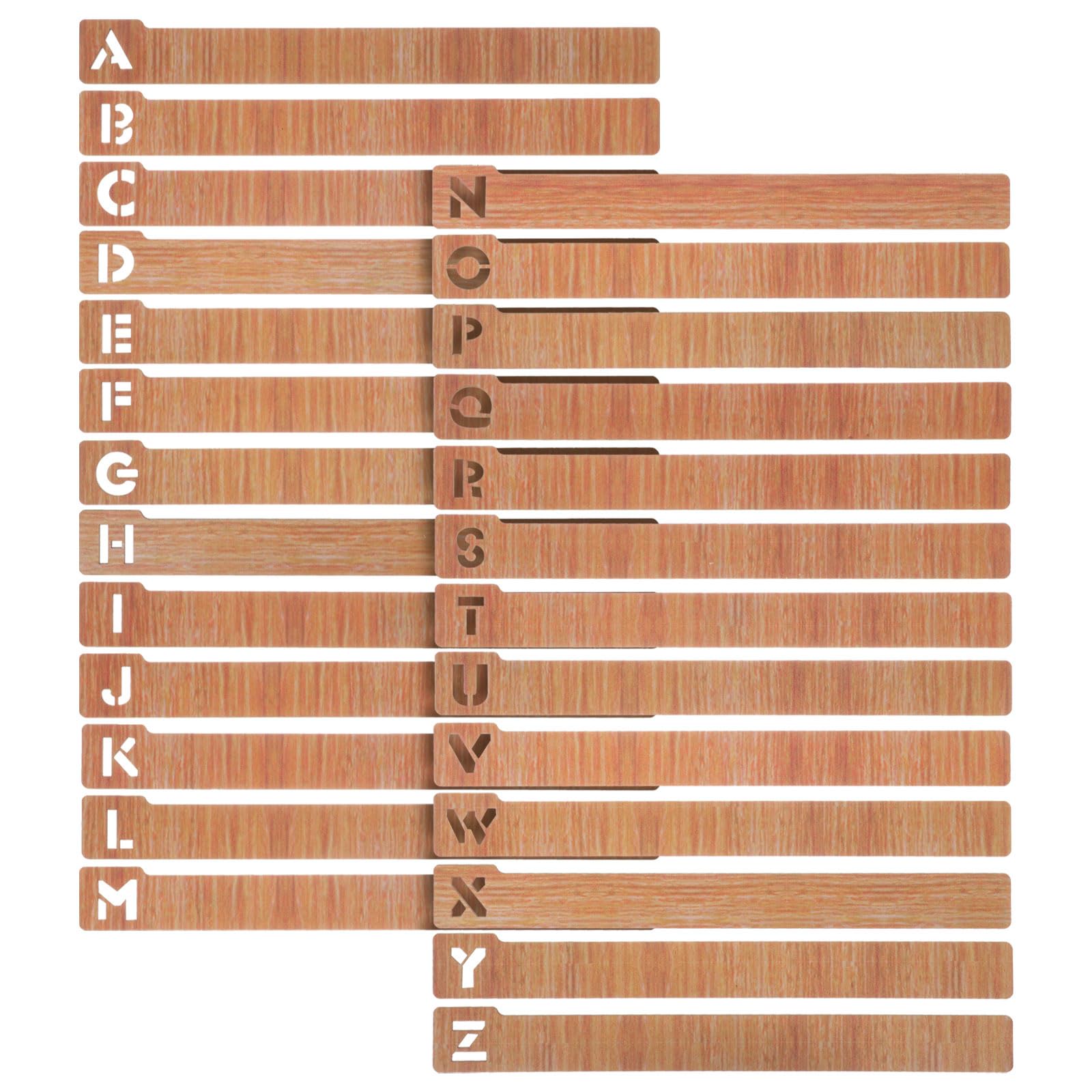 Segnalibri Creativi 26 Pezzi in Legno, Decorazioni Scuola, Marrone