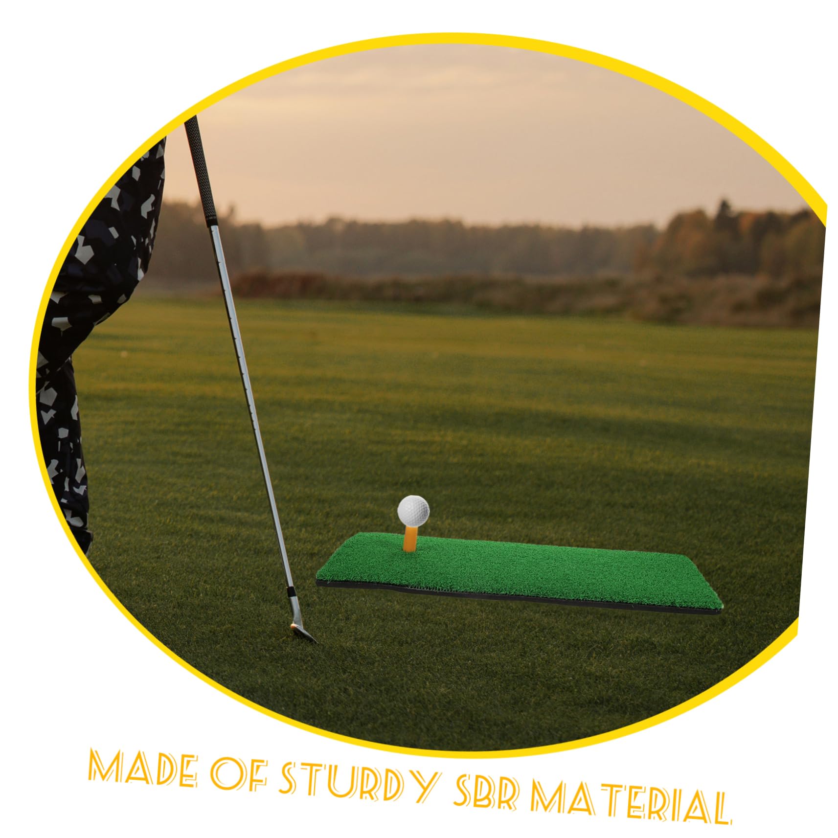 KESYOO 1 Indoor Golf Practice Mat Hitting Mat Tee Durable Material for Realistic Turf Feel Training Aid for Beginners Advanced Players Compact