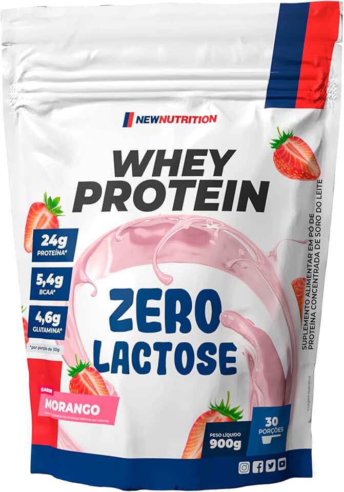 Newnutrition Whey Zero Lactose - 900G Morango -
