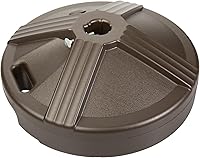 US Weight 50 lb Fillable Umbrella Base for Patio Tables - Heavy Duty, Rust-Proof Stand Fits 1-1.5" Poles, Made in USA