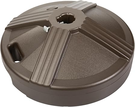US Weight Durable Fillable Umbrella Base for Patio Table - 50 Pound Capacity Heavy Duty Adjustable Stand for Outdoor Umbrellas - Made in The USA