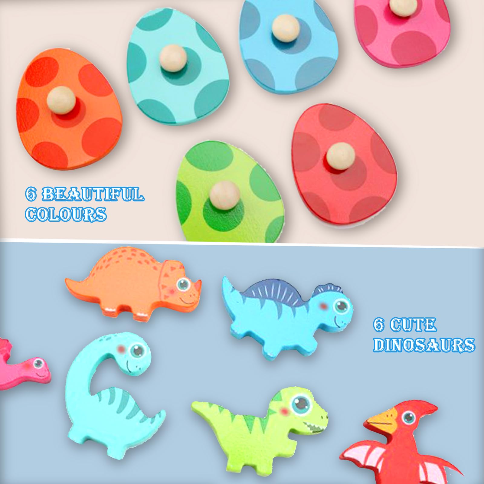 Speelgoed 1 Jaar Houten Puzzel Vanaf 1 Jaar, Montessori Houten Speelgoed,  Dino-eieren Voor 12-36 Maanden, Meisjes En Jongens, Grijppuzzel,  Motoriekspeelgoed, Sorteerspel, Geboortedag, Kerstmis, Pasen, Cadeau (dino  En Speelgoed 2 Jaar, image size:1600x1600