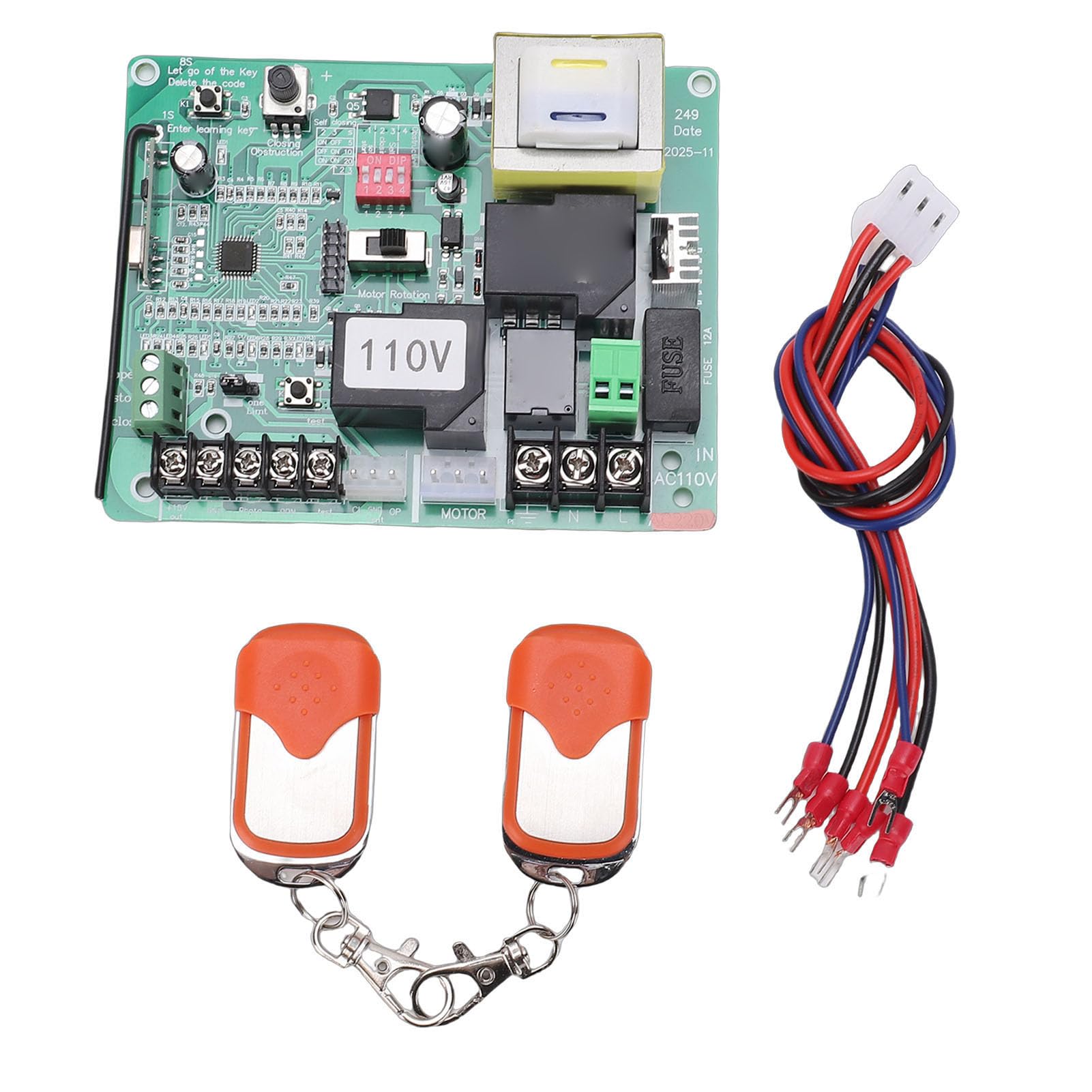 Circuit imprimé d'ouverture de portail coulissant avec télécommande (110V)