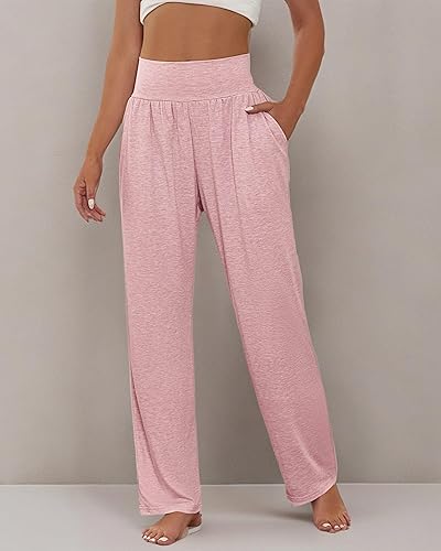 Miniatura 7 de Neer - Conjunto de 3 pantalones de yoga de pierna ancha para mujer - Pantalones deportivos cómodos, holgados, de cintura alta y casuales