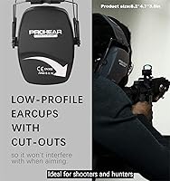 Vista 3 de PROHEAR 016 Protección Auditiva Orejeras de Seguridad para Tiro, NRR 26dB Reducción de Ruido Protector Auditivo Pasivo Delgado con Copas Auriculares