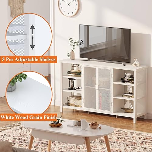 Miniatura 3 de FATORRI Gabinete industrial para bar de vinos para licor y vasos, gabinete de barra de café de madera y metal con estante extraíble para vinos,