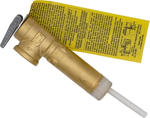 Supplying Demand SP12575B Calentador de agua Válvula de alivio de temperatura y presión de 34 pulgadas NPT entrada y salida