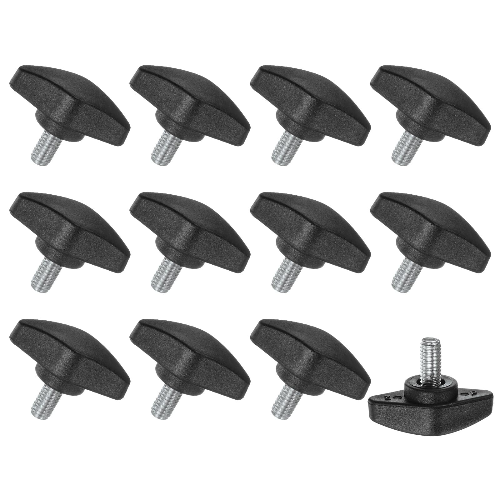 M8 Thumb Screws - Tee Wing Knobs, Black -23