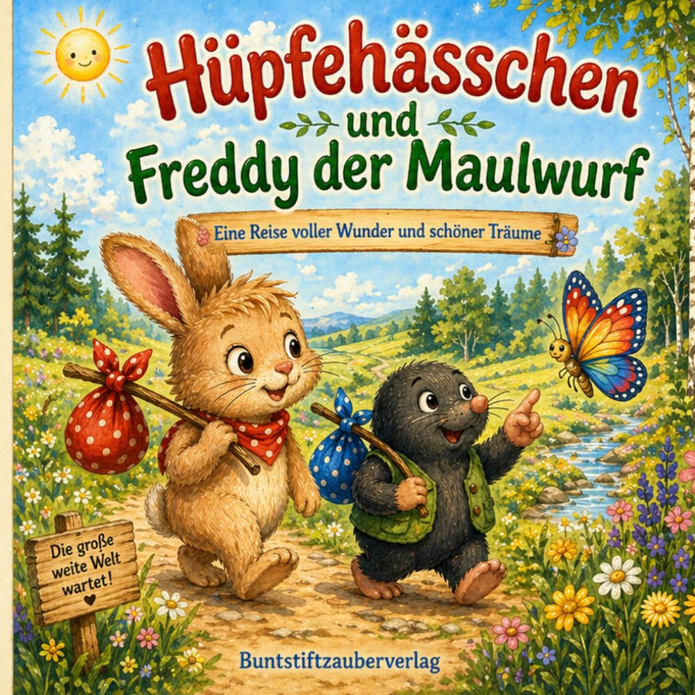 Hüpfehässchen und Freddy der Maulwurf: Eine Reise voller Wunder und schöner Träume