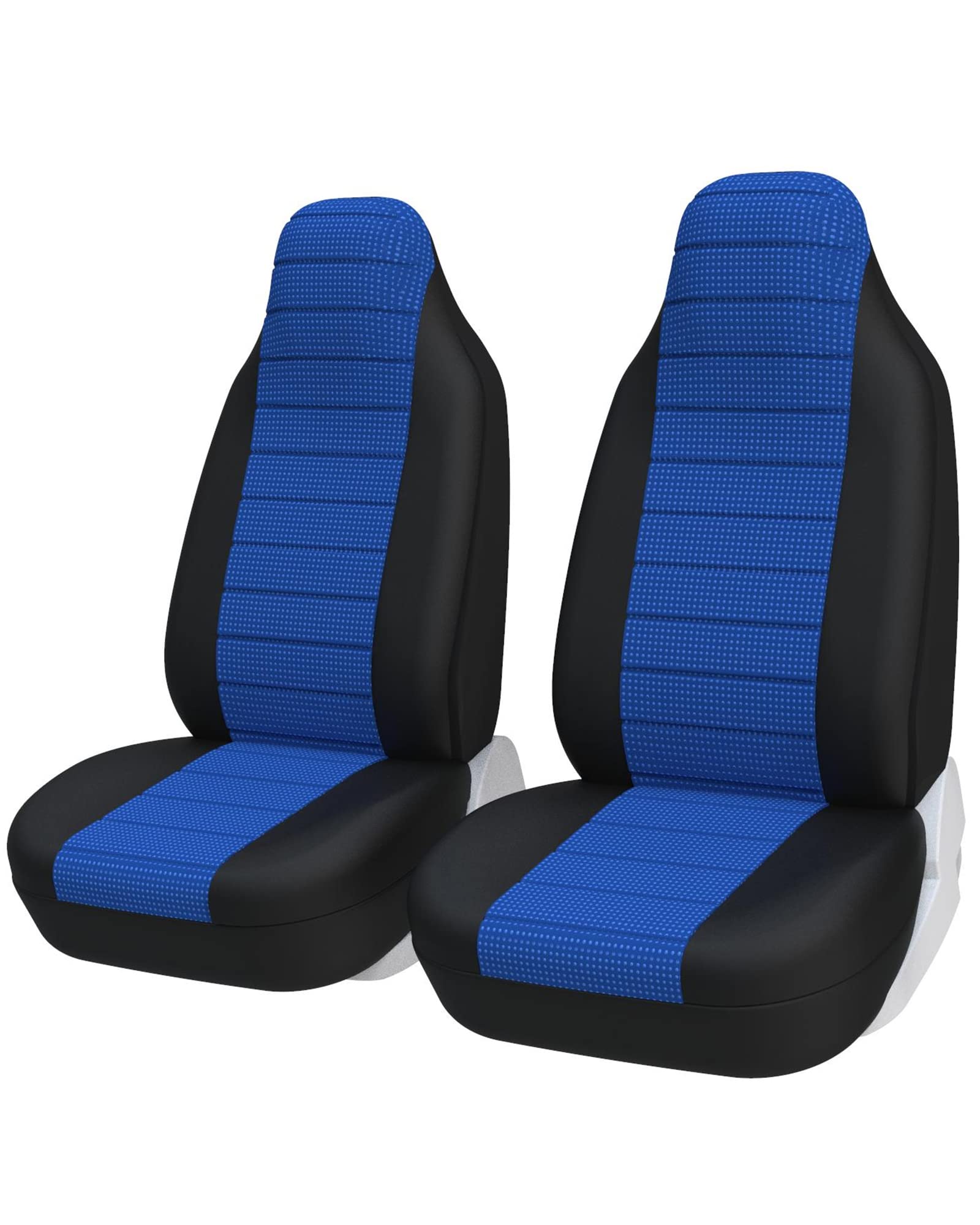 TOYOUN Autositzbezüge Vordersitze Sitzbezüge Auto Blau, Auto-Sitzschoner Schonbezüge Vordersitzbezüge Universal Hochlehnige Schalensitzbezüge