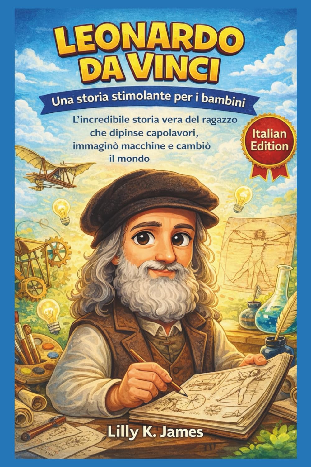 LEONARDO DA VINCI: Una storia stimolante per i bambini: L'incredibile storia vera del ragazzo che dipinse capolavori, immaginò macchine e cambiò il mondo (An Inspirational Inventors Stories for Kids)