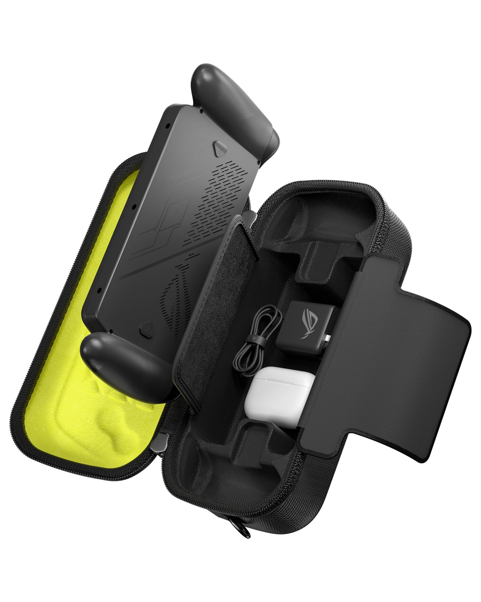 ProCase Large Carrying Case for Rog Xbox Ally / Rog Xbox Ally X 2025, Dual Layer Protective Hard EVA Travel Box Fits Console, Adapter, Cable, Earbuds and Accessories -Black