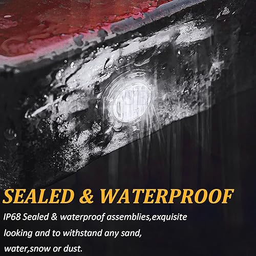 Miniatura 5 de PSEQT Luces LED redondas laterales de 34 pulgadas, marcador de señal de giro, bala, ojal, impermeable, para camioneta, camión, autobús, Wrangler,