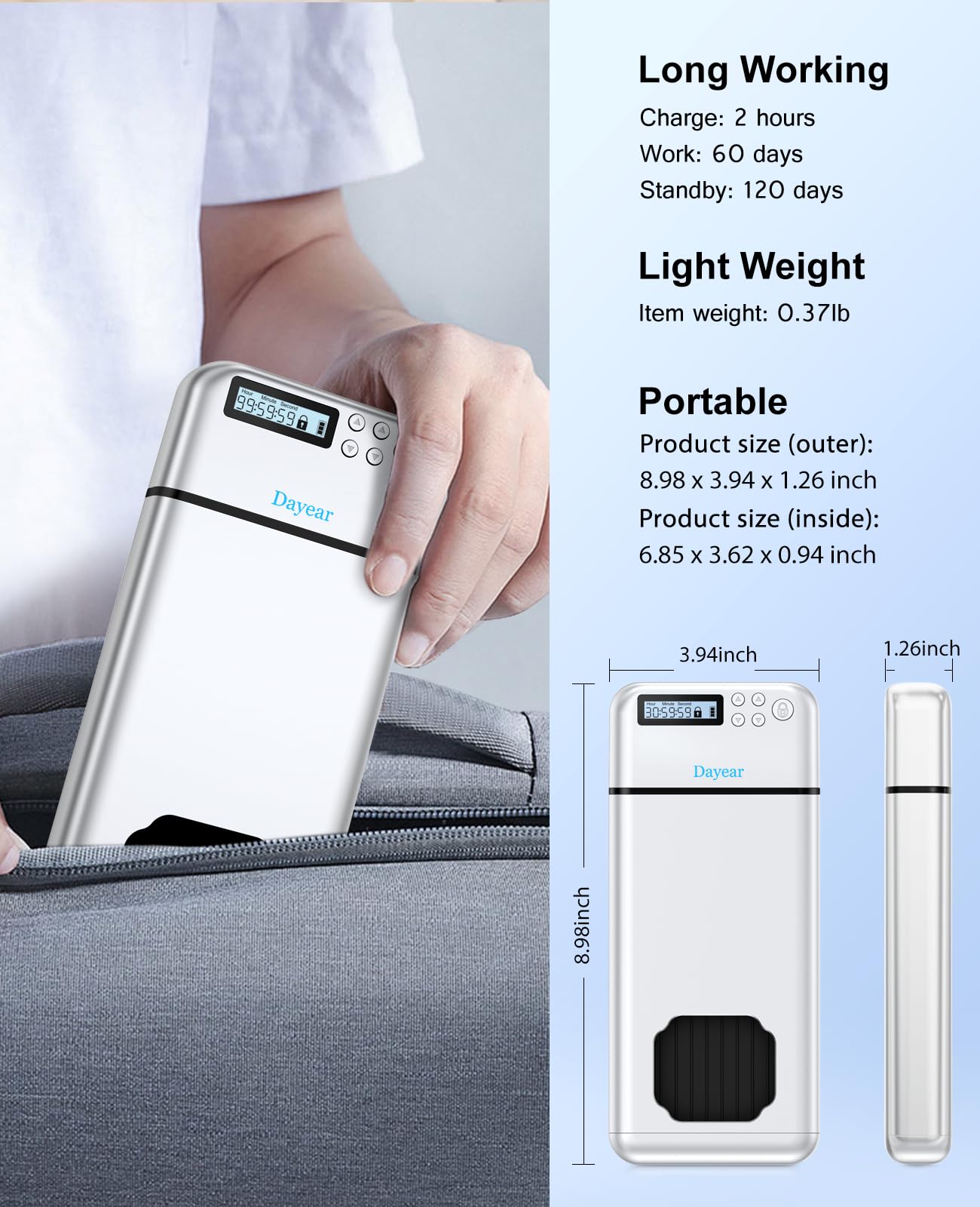 Dayear Metal Phone Lock Box, Safe Timed Lock Box for iPhone/Android, phone prison with Timer - Image 3