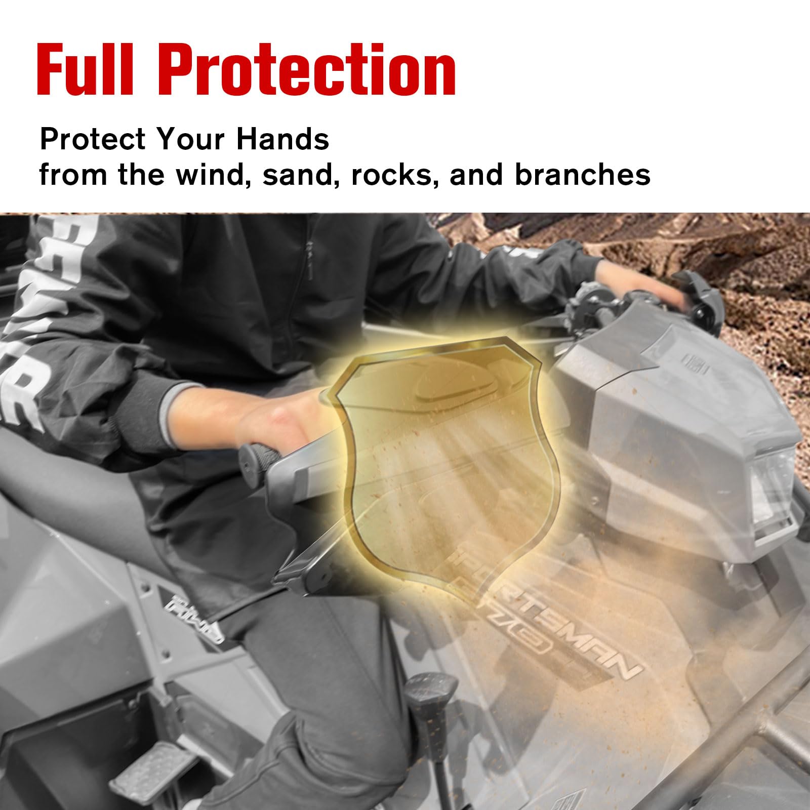 HAKA TOUGH ATV Handguards For Polaris Sportsman | Brush & Wind Guards With Mounts