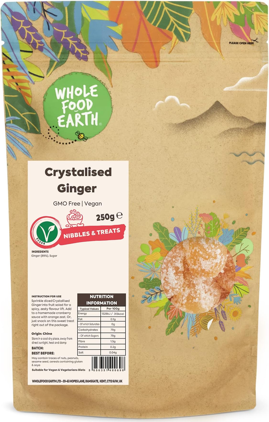Crystallised Ginger 250g