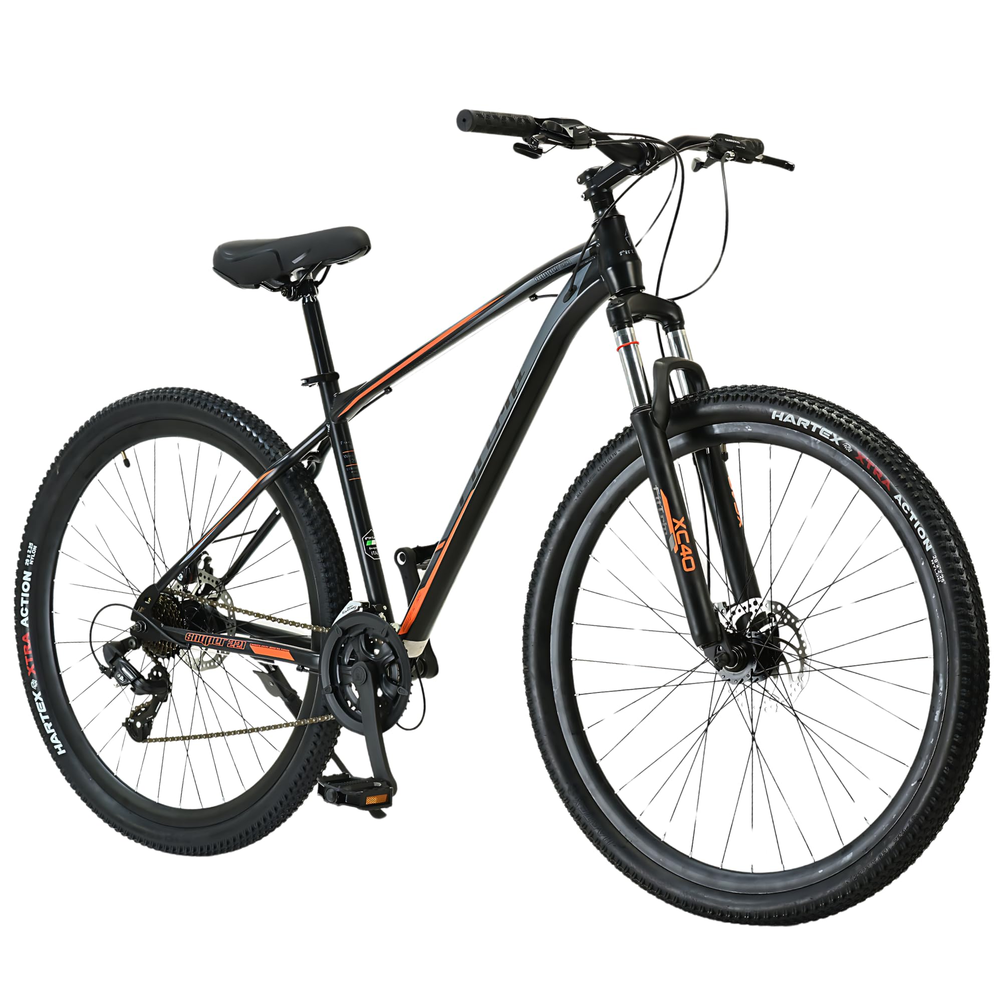 FitTrip Snyper 221 29T | 21 SPD Shimano Gearset | 100MM XC40 Suspension | Trioblade™ Dual Disk Brakes | 1030 Hi Ten Steel Alloy Frame w/Internal Cabling | Unisex (Lava Orange) (B0DFCMKJX1) Amazon Price History, Amazon Price Tracker