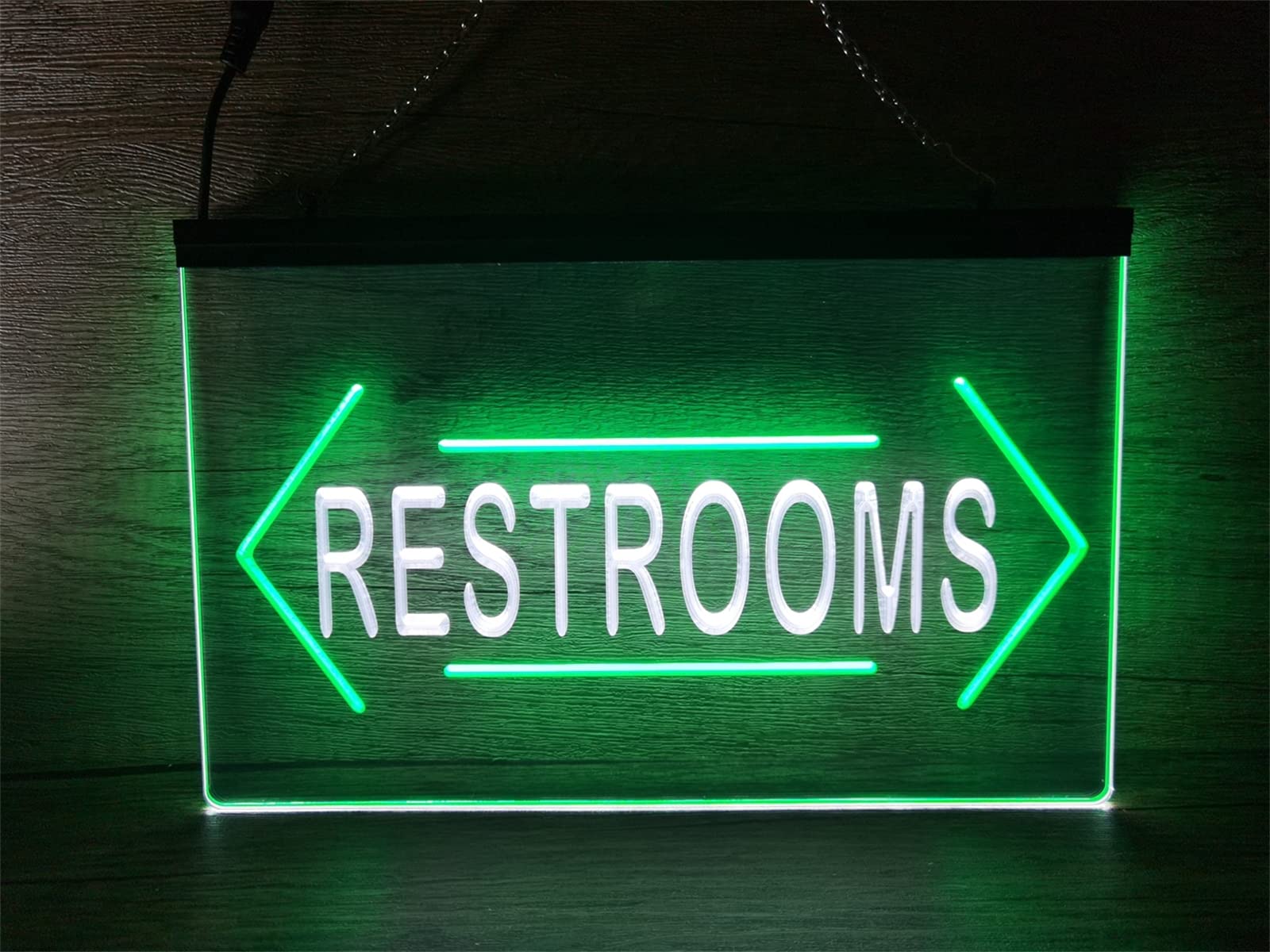 REWIS Restroom Arrow LED Neon Signs