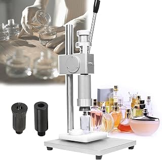Manuelle ParfüM-VerschließMaschine, 2-In-1 Aluminium-Verschlussmaschine + Mittelkappen-VerschließMaschine, Mit Positionierungsplatte, Einfach Zu Bedienen, Maximale HöHe 15 cm,15mm