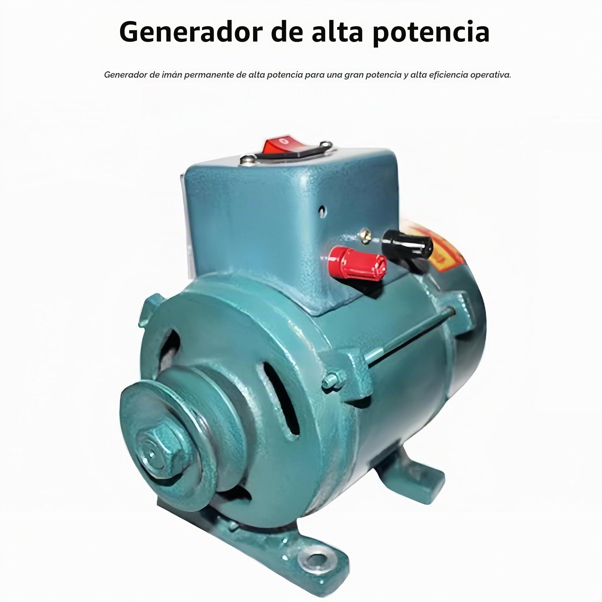 3500W 220V Generador sin escobillas con imán permanente con núcleo de cobre puro alternador con regulador de voltaje bajo nivel de ruido fuente de alimentación para iluminación del hogar, fuera de la