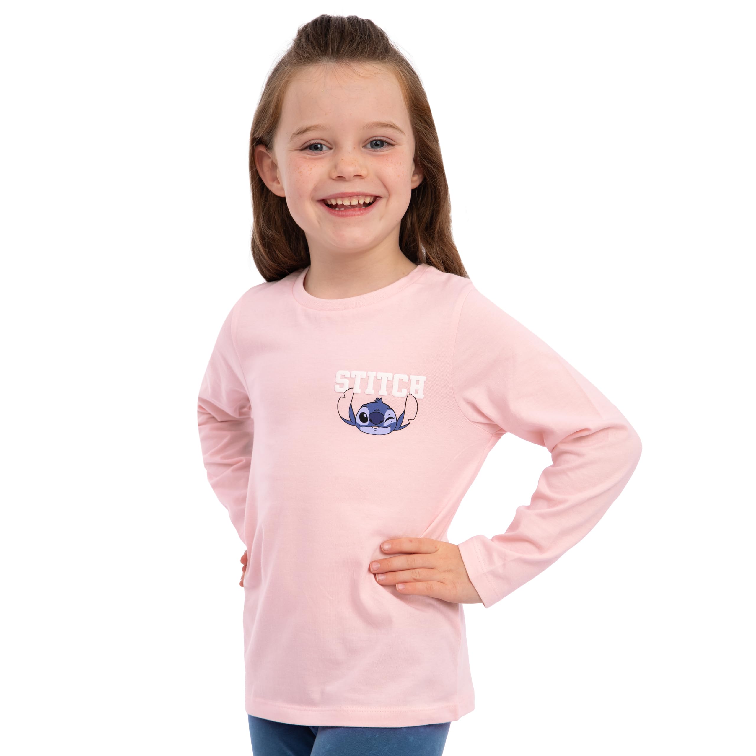 Disney Koszulka z Długim Rękawem Lilo i Stitch, Ubrania Stitch Dla Dziewczynek, Dziewczęce T-shirty