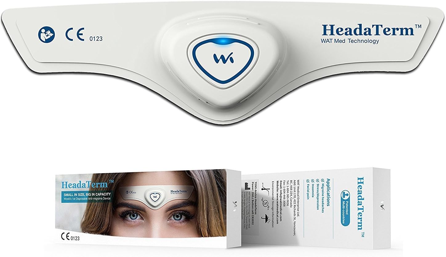 WatMedical HeadaTerm TENS Device for Headache/Migraine Pain Relief