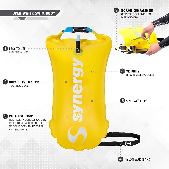 Boyas de natación Synergy para triatlón y aguas abiertas miniatura 3