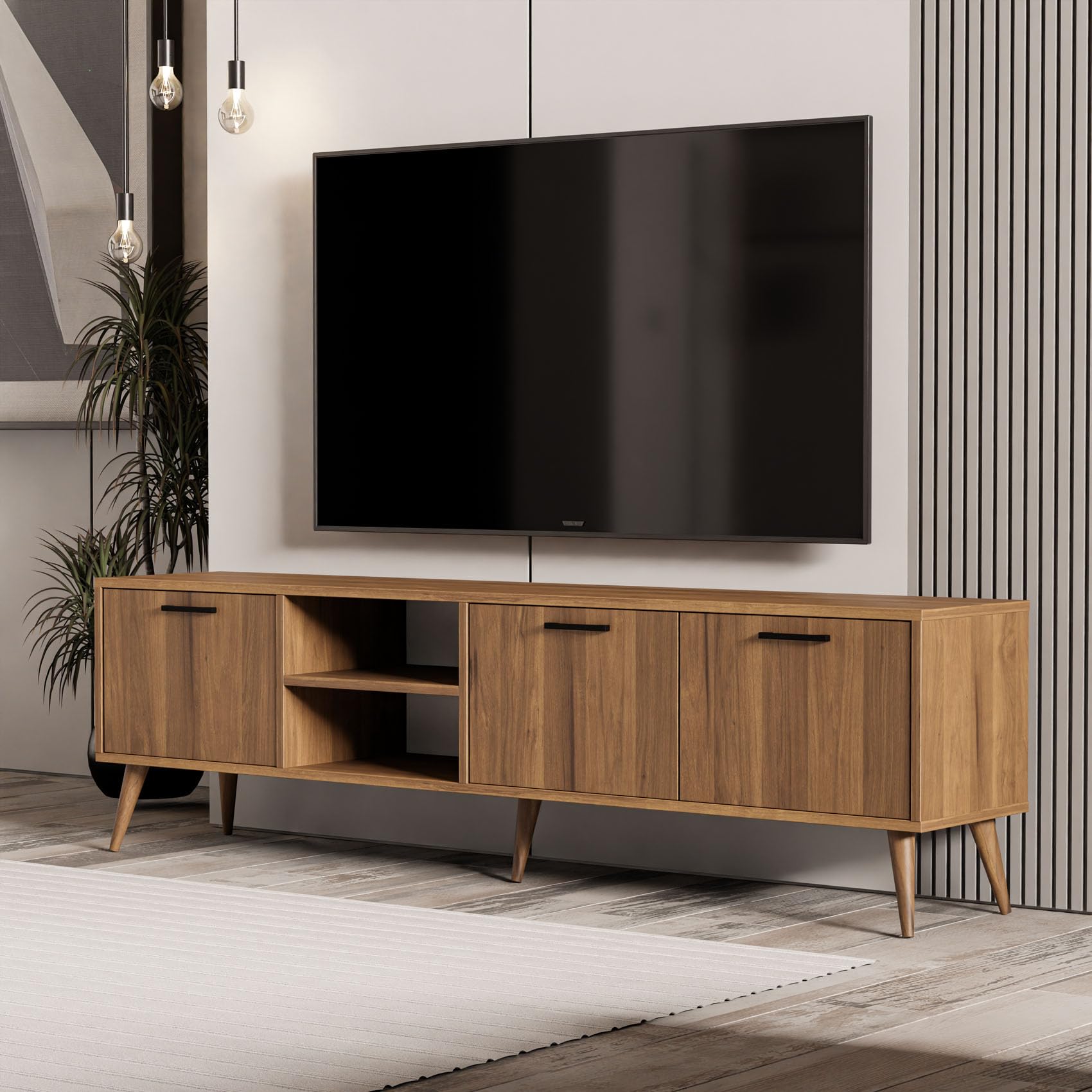 Mezza 1583 Exxen 180 Cm (Ahşap Ayakli) Tv Ünitesi Ürgüp Rengi