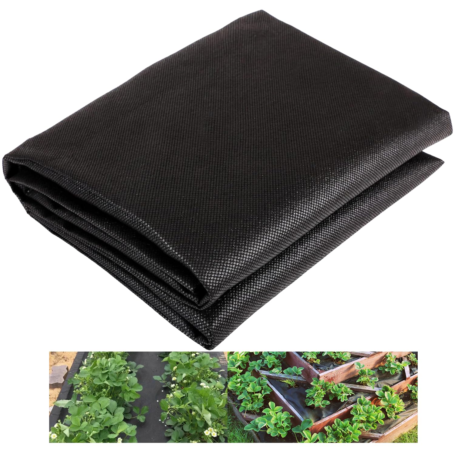 Weed Control Membrane 1 X 10M, Garden Membrane Weed Control Fabric, Weed Suppressant Membrane, Tear Resistance Ground Cover, UV Stabilised Weed Barrier Fabric for Patios Flower Beds Landscaping