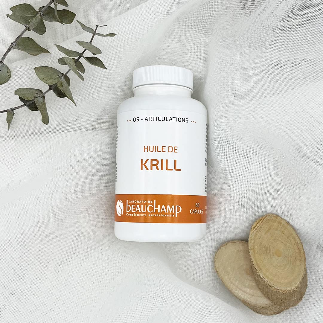 Complément alimentaire HUILE DE KRILL - 60 capsules - Oméga 3 sous forme phospholipides - Confort cardiaque et cérébral - Développé en France