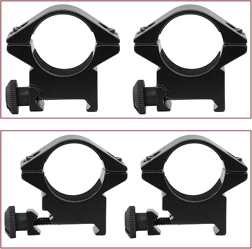 Miniatura 7 de Anillos de alcance mediano de 1"25.4 mm para riel Weaver y Picatinny  Paquete de 2