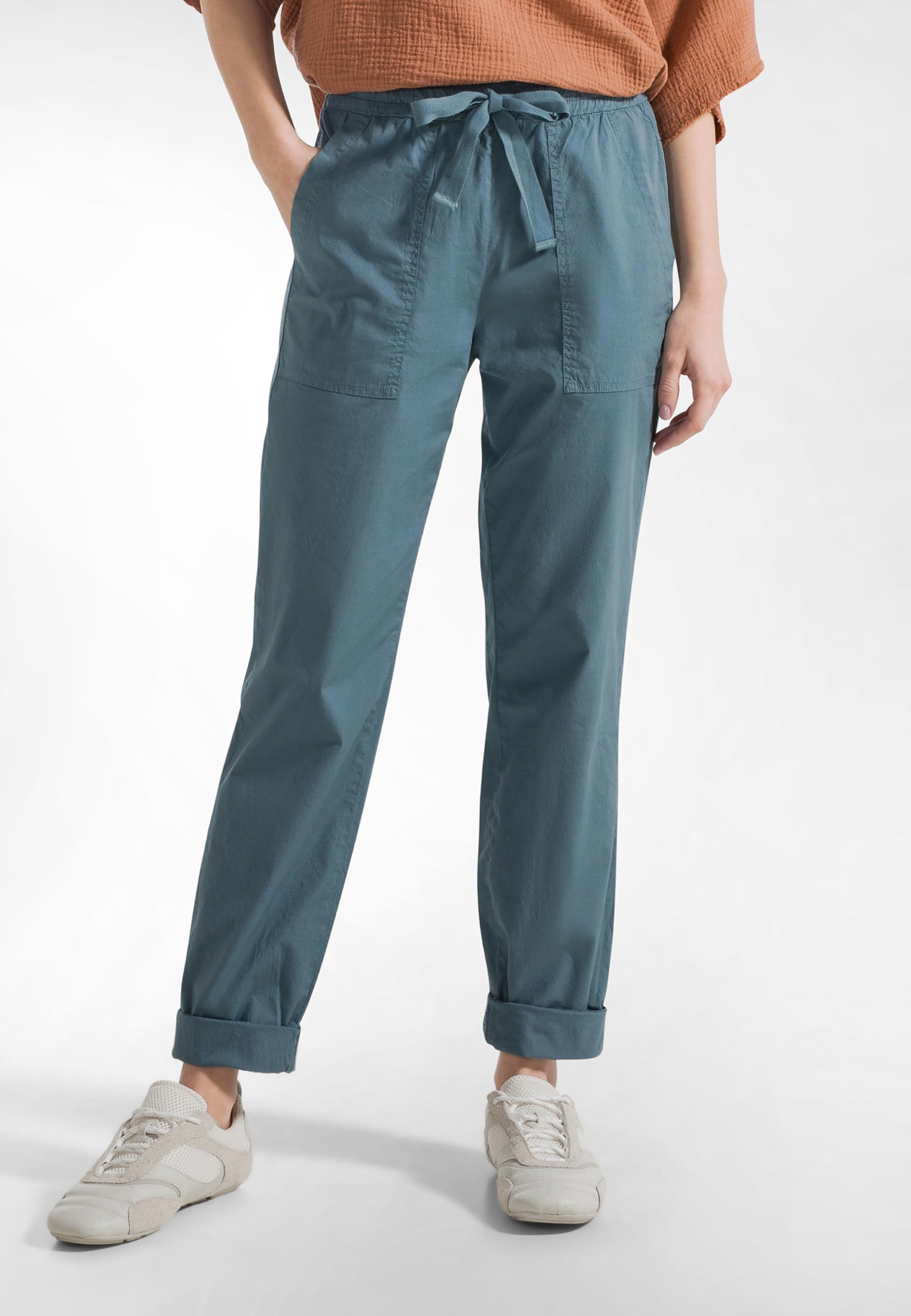 DEHA - Pantalone Poplin Straight Pants in Cotone per Donna